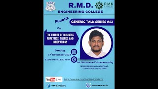 Generic Talk Series 13 – The Future of Business Analytics Trends and Innovations [upl. by Faus]