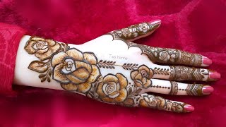 Beautiful Stylish Floral Mehndi Designs  Latest Floral Henna Design For Back Hand  Mehndi designs [upl. by Ynnaffit605]