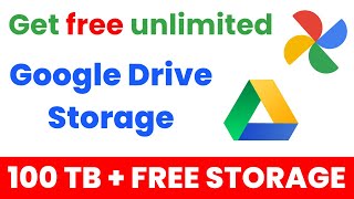 Get Unlimited Google Drive Storage For Free  Photos Unlimited Storage  100 Working Cloud Storage [upl. by Mollie]