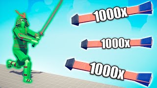 ZOMBIE SAMURAI GIANT vs 1000x OVERPOWERED UNITS  TABS  Totally Accurate Battle Simulator 2023 [upl. by Leuname]