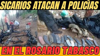 SICARIOS ATACARON A POLICÍAS REPORTAN UN DELINCUENTE ABATIDO Y TRES DETENIDOS EN ROSARIO TABASCO 🌎 [upl. by Orban]