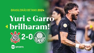 YURI ALBERTO MARCA GARRO DÁ SHOW E WEVERTON FALHA CORINTHIANS 2 X 0 PALMEIRAS  MELHORES MOMENTOS [upl. by Hoopen]