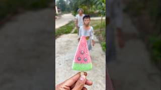 Kind grandpa eats watermelon ice cream 🍉 watermelon ice cream 🍓 beautiful shorts [upl. by Virge]