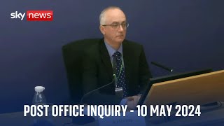 Post Office Horizon Inquiry  Friday 10 May [upl. by Mis]