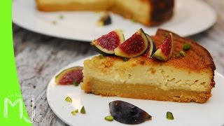 CHEESECAKE GRIEGA CON HIGOS  Tarta de queso al horno [upl. by Esidnak]