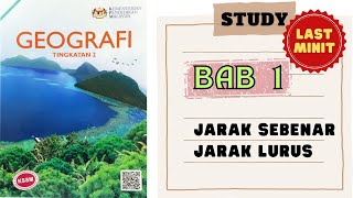 STUDY LAST MINIT GEOGRAFI TINGKATAN 2 BAB 1 13 Menentukan Jarak Sebenar Menggunakan Skala [upl. by Sirrad]