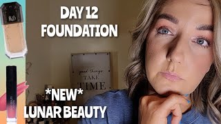 Day 12 Foundation KVD Good Apple Serum amp NEW LUNAR BEAUTY LIQUID BLUSHES ♥️ [upl. by Nywnorb]