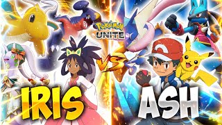 Ash Pokemon Vs Iris Pokemon In Pokemon Unite  Pokemon Unite Hindi Gameplay [upl. by Pardew]