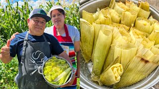 Como Hacer Los Mejores Tamales De Elote💯🌿🫔 [upl. by Assertal]