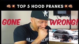 Top 5 Pranks in the HOOD Gone WRONG REACTION🤦🏽‍♂️🤦🏽‍♂️ [upl. by Trautman]