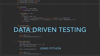 Python Data Driven Testing [upl. by Willie]