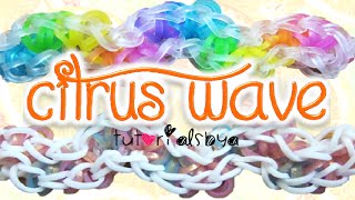 NEW Citrus Wave Rainbow Loom Bracelet Tutorial  How To [upl. by Atilrep126]