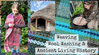 Weaving Wool Washing amp Ancient Living History [upl. by Llib]