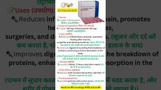 TrypsinChymotrpsin Tablet drxpharmacy2024 [upl. by Ataga740]