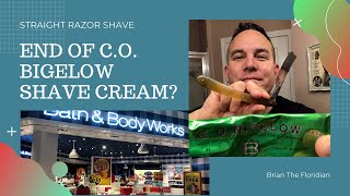 End of CO Bigelow Shave Cream amp Vintage Frederick Reynolds Straight Razor Shave [upl. by Augustus705]