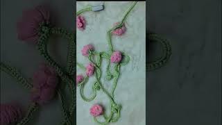 Diwali decor crochet flower Garland DIY decor diwali diy crochet festival youtubeshorts [upl. by Eldoree]