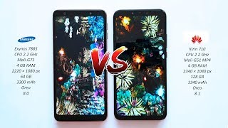 Samsung Galaxy A7 2018 vs Huawei Nova 3i  AnTuTu Benchmark [upl. by Trebron]