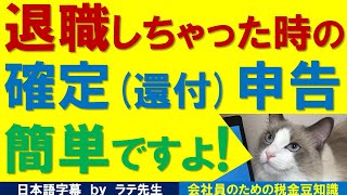 【還付申告】退職時の申告書作成を具体的にやさしく解説猫好き税理士 [upl. by Evvy]