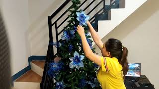 CHRISTMAS TREE DECOR FOR 2024 BLUE THEME CHRISTMAS TREE DECOR [upl. by Kong]