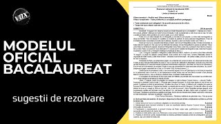 Modelul oficial Bacalaureat 2025 sugestii de rezolvare [upl. by Lavona368]