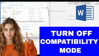 How to TURN OFF COMPATIBILITY MODE in WORD [upl. by Ayekram215]