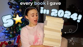 EVERY BOOK I GAVE 5⭐️ IN 2024 ✨📖  bookmas day 9 🎄 [upl. by Irrok]