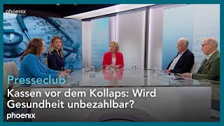 Presseclub Kassen vor dem Kollaps  Wird Gesundheit unbezahlbar  201024 [upl. by Ennoira]