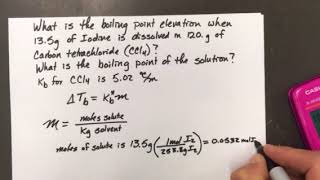 Boiling Point Elevation [upl. by Hpejsoj806]