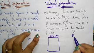 Fragmentation  Internal amp External  OS  Lec17  Bhanu Priya [upl. by Abey677]