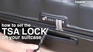 How to Set the TSA Lock Combination on a Suitcase  luggageconz [upl. by Adroj]