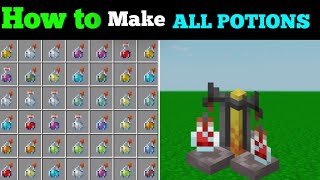 Minecraft  🤩 How To Make All Potions In Minecraft  Hindi  Latest 2024  Mcpe  Bedrock  Java [upl. by Otnicaj]