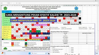 Cara Menghitung Pekan Efektif Kalender Pendidikan Tahun Pelajaran 20232024 [upl. by Nasas618]