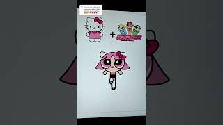 Hello kitty as a Powerpuff girl hellokitty sanrio cute drawing kawaii digitalart cinnamoroll [upl. by Krever]