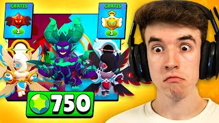 DROPS GRATIS Y GASTO 750 GEMAS en 3 SKINS HIPERCARGADAS de BRAWL STARS [upl. by Ynatil106]