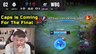 Uzi Reaction  G2 vs WBG  WORLDS 2024 [upl. by Enoryt]