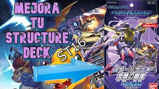 Mejora Tu Structure Deck Metal Garurumon ACE St16  Puro poder morado [upl. by Niletak]