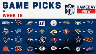 NFL Week 18 Game Picks [upl. by Anaidirib]