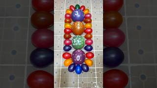 0 1 2 3 and Mini Colorful Balloons Pop Reverse ASMR Satisfying [upl. by Haseefan]