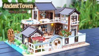 DIY Miniature Dollhouse Kit  Ancient Town  Chinese Villa  Relaxing Satisfying Video [upl. by Haissi413]