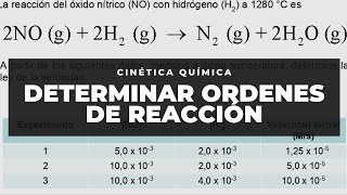 COMO DETERMINAR ORDENES DE REACCION  VELOCIDAD DE REACCION  CINÉTICA QUÍMICA [upl. by Pardew]