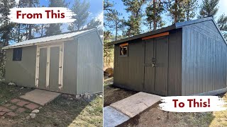 Complete Shed Renovation DIY Transformation of an Old Shed  Builds by Maz [upl. by Odareg775]