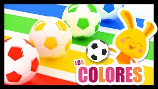 Aprende los colores con balones de Futbol  Titounis [upl. by Yreneh790]