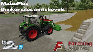 Bunker Silo and shovels  MaizePlus  FS22 [upl. by Thalassa]