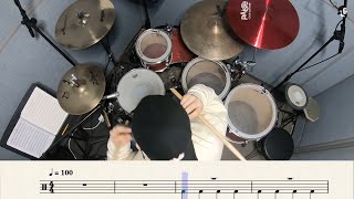 Rock cover The 1975  Robbers  Drum Cover 악보 Score Sheet [upl. by Minoru]