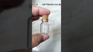 5ml Cute Mini Clear Glass Cork Stopper Wishing Bottles corkbottle glassbottle [upl. by Cyler931]