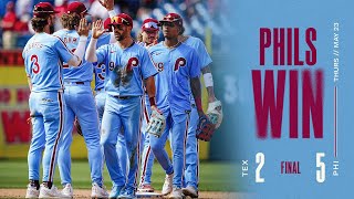 Rangers vs Phillies Game Highlights 52324  MLB Highlights [upl. by Markiv]