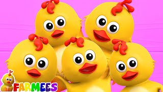 Five Little Chicks  More Nursery Rhymes amp Baby Songs by Farmees [upl. by Ethyl399]