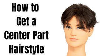 How to Get a Center Part Hairstyle  TheSalonGuy [upl. by Damara]