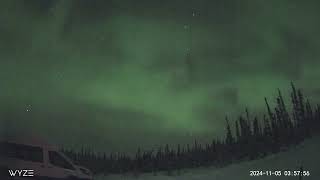 November 3 2024 Northern Lights Timelapse in Fairbanks Alaska [upl. by Dardani]