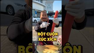 THỬ THÁCH ĂN BỘT CUỘN VỚI CÂY XÚC XÍCH “BỰ CHÀ BỨ” food [upl. by Enaelem]